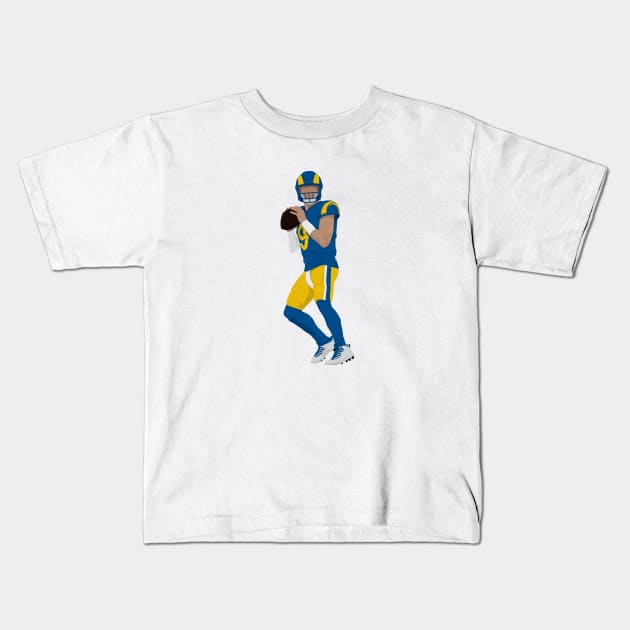 Football player in action Kids T-Shirt by RockyDesigns